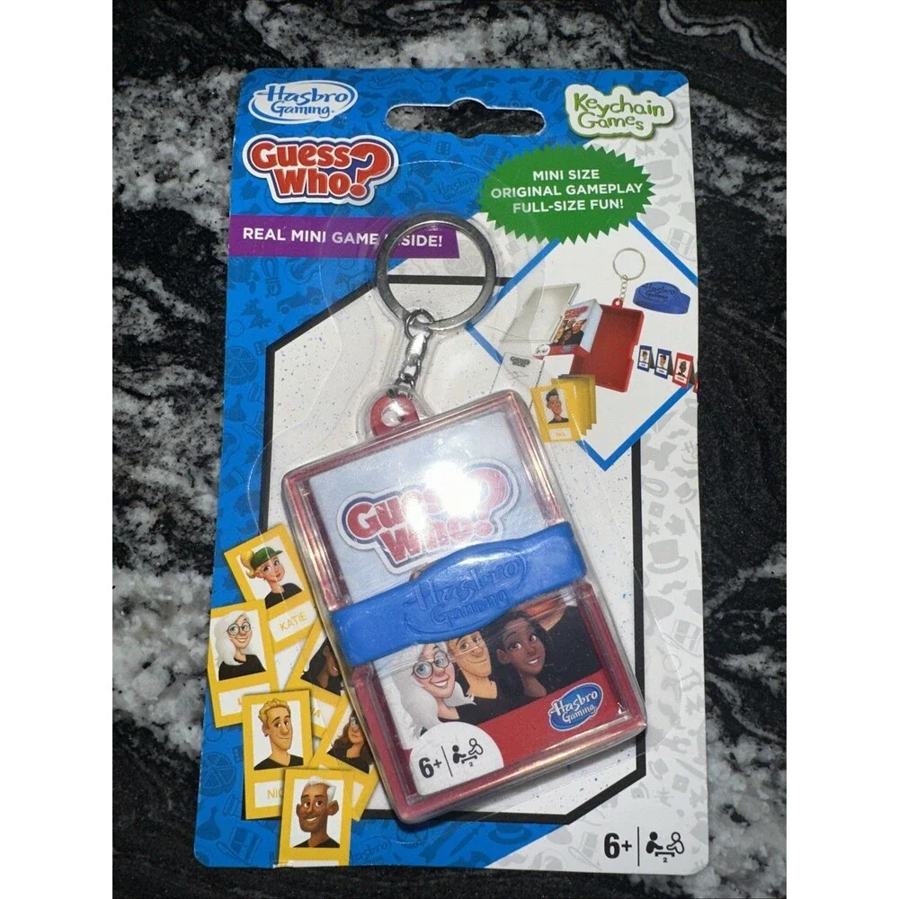 Keychain Games - GUESS WHO Mini Game | Portable, Travel Friendly | Hasbro Gaming